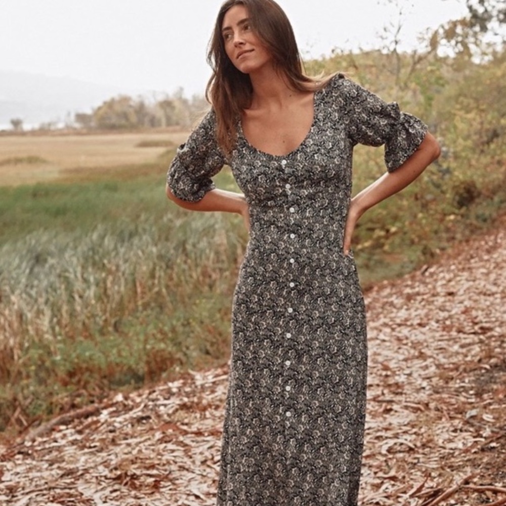christy dawn lennon dress in raven floral